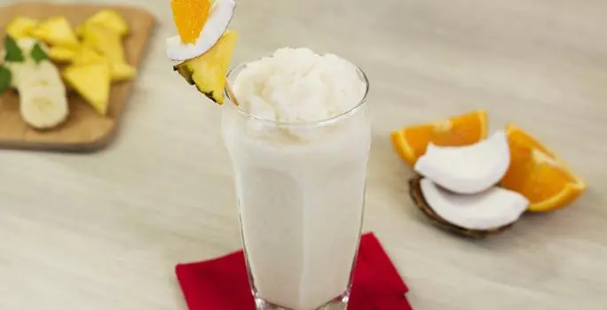 Frappé de coco tropical