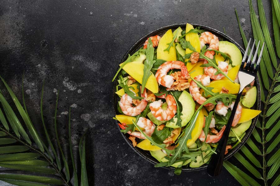 Ceviche de Camarones y Aguacate