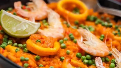 Receta de paella de mariscos