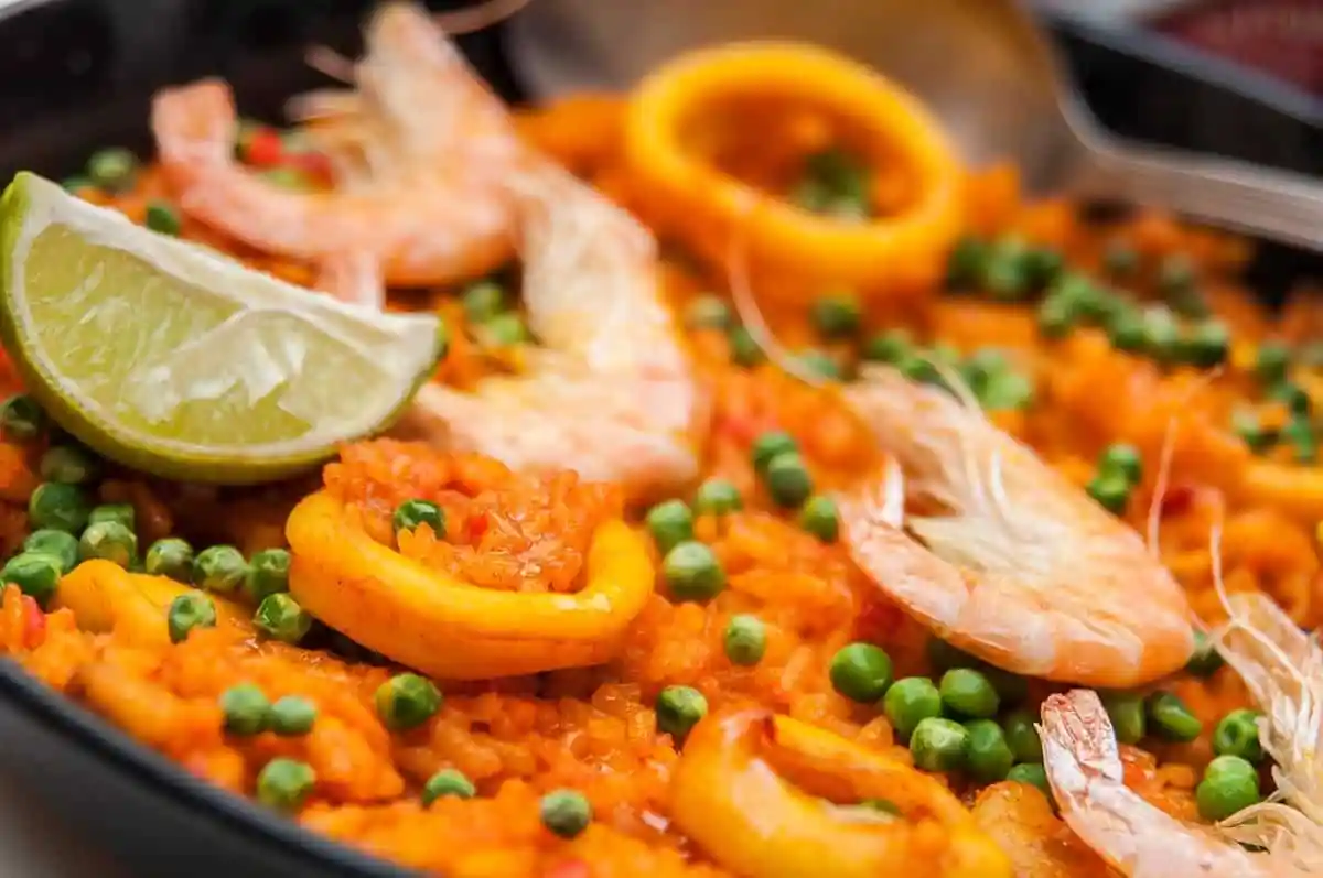 Receta de paella de mariscos