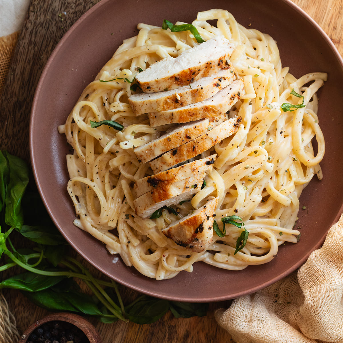 Receta de Pasta Alfredo con Pollo