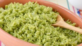 Arroz verde con espinaca y cilantro