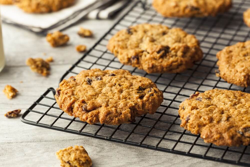 Cookies de avena y pasas saludables